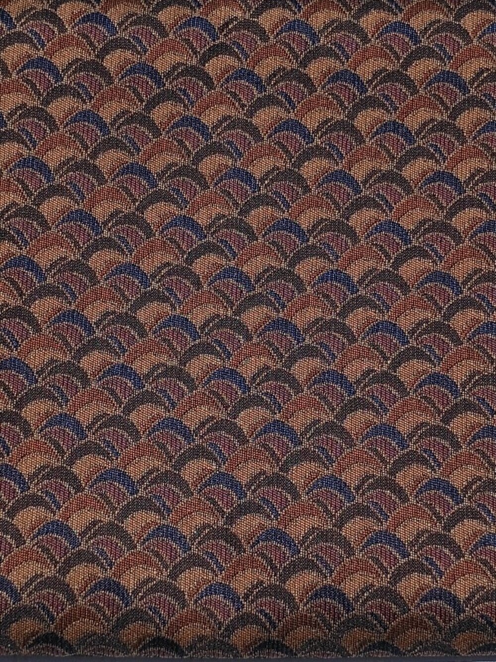 2+ Yd Heavy Upholstery Fabric Scallop Fan Art Deco Style Woven Jacquard Tapestry